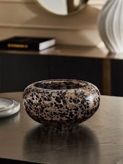 Black/Gold Confetti Glass Bowl - Image 1 of 4