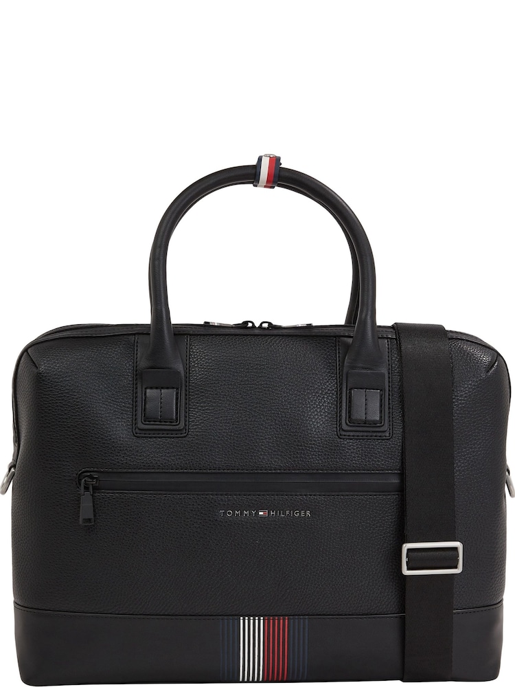 Tommy Hilfiger Black Transit Computer Bag - Image 1 of 6