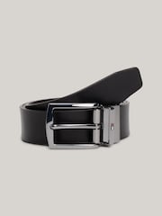 Tommy Hilfiger Black Denton Reversible 3.5cm Belt - Image 1 of 4