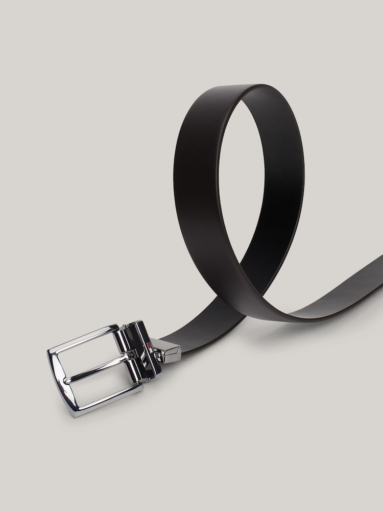 Tommy Hilfiger Black Denton Reversible 3.5cm Belt - Image 2 of 4