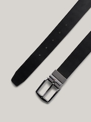 Tommy Hilfiger Black Denton Reversible 3.5cm Belt - Image 3 of 4