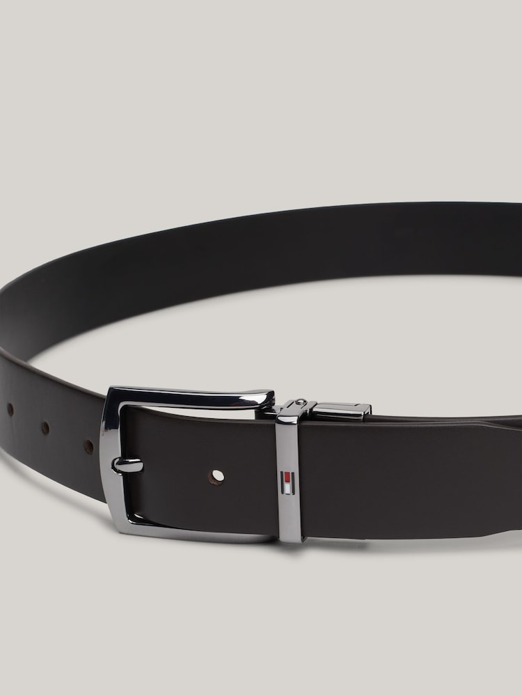 Tommy Hilfiger Black Denton Reversible 3.5cm Belt - Image 4 of 4