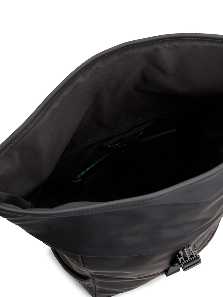 Tommy Hilfiger Black Monotype Backpack - Image 5 of 5