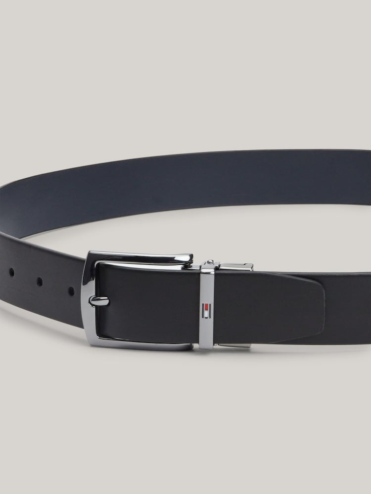 Tommy Hilfiger Blue Denton Reversible 3.5cm Belt - Image 2 of 3