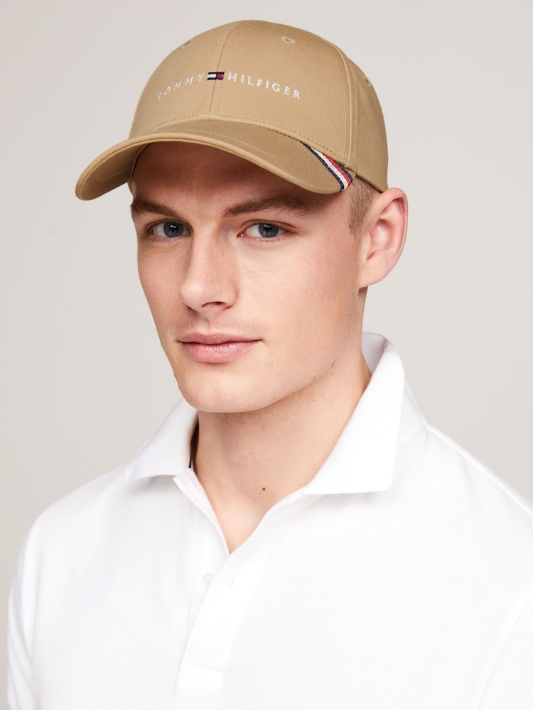 Tommy Hilfiger Brown Foundation Cotton Cap - Image 1 of 5