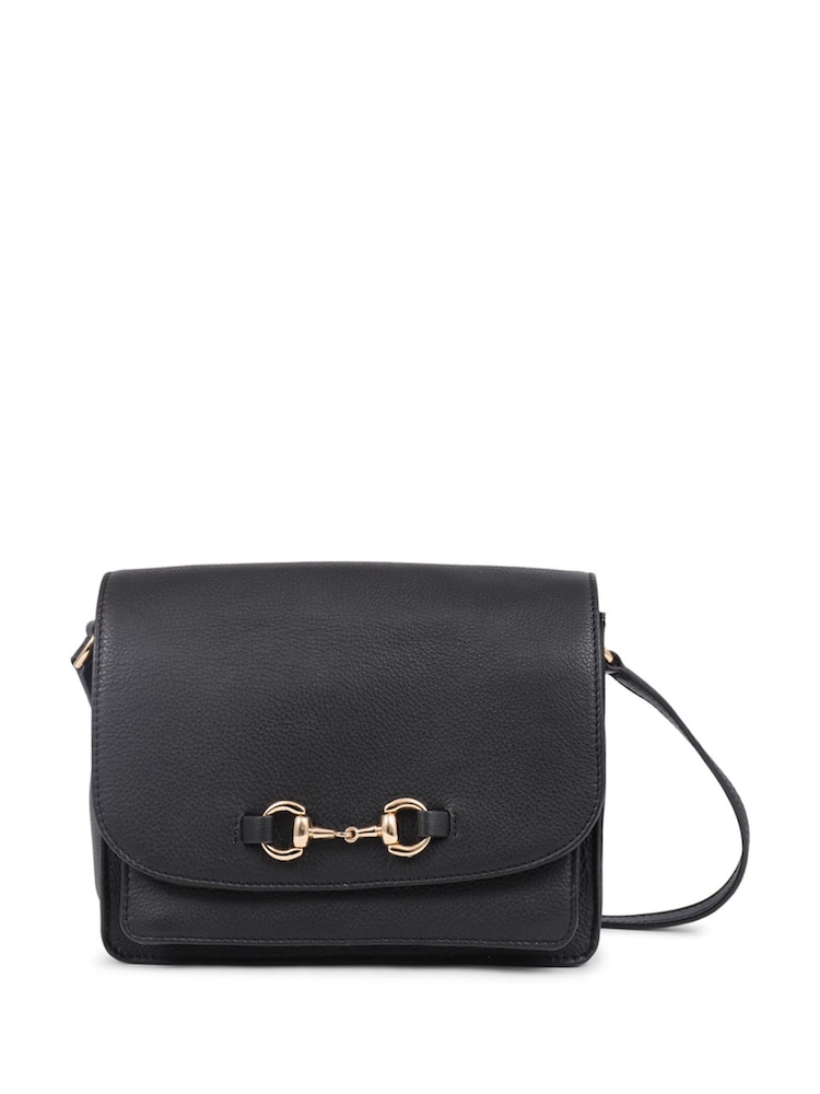 Jones Bootmaker Vitoria Leather Cross-Body Black Bag - Image 1 of 3
