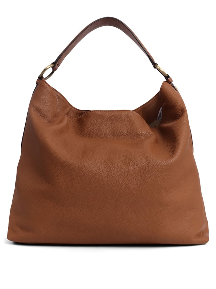 Brązowy - Jones Bootmaker Violetta Leather Shoulder Bag - Image 3 of 4