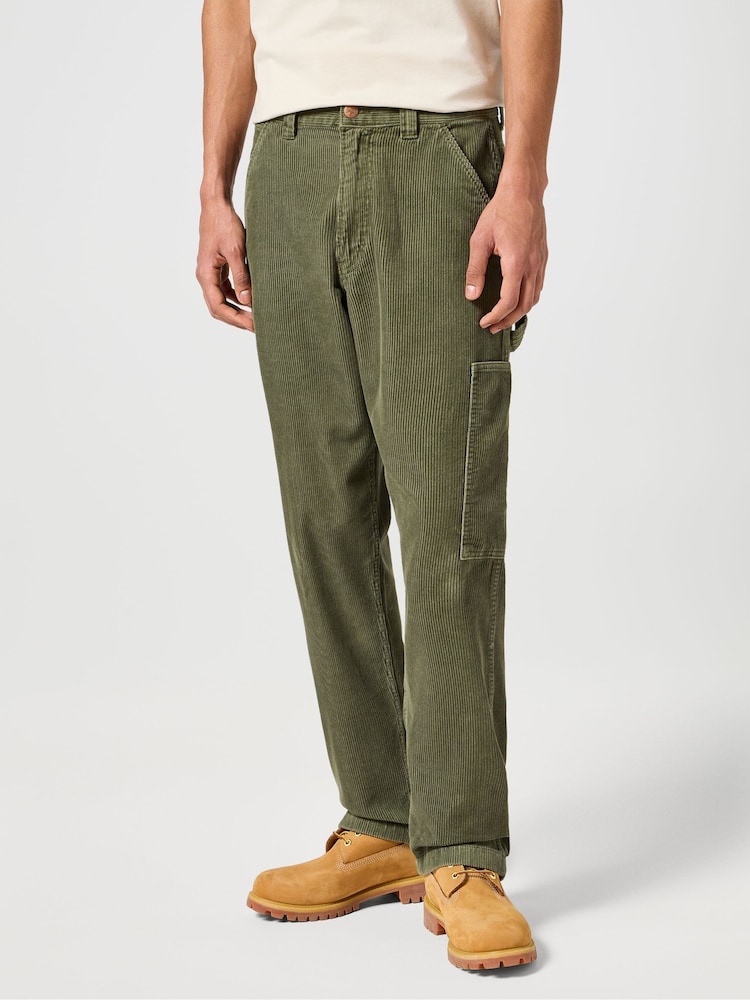 Wrangler Green Casey Jones Carpenter Co-ord 100% Cotton Trousers - Image 1 of 6
