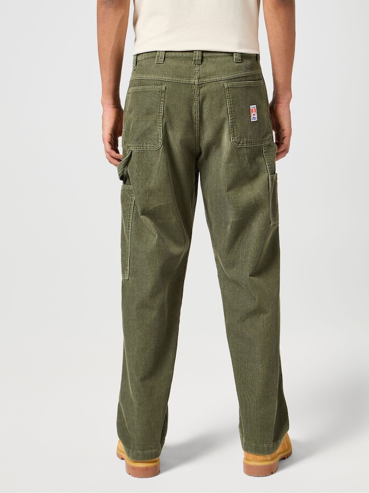 Wrangler Green Casey Jones Carpenter Co-ord 100% Cotton Trousers - Image 2 of 6