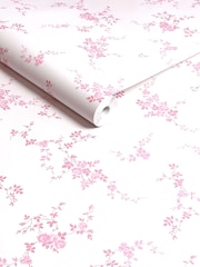 Shabby Chic by Rachel Ashwell® Pink Butterflies A4 Wallpaper Sample - Image 2 of 2