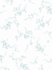 Shabby Chic by Rachel Ashwell® Duck Egg Butterflies A4 Wallpaper Sample - Image 1 of 2