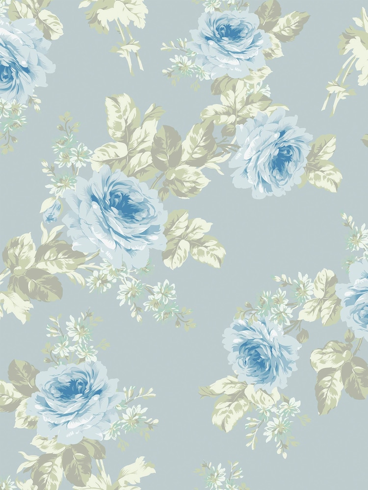 Shabby Chic by Rachel Ashwell® Blue Royal Bouquet A4 Wallpaper Sample - Image 1 of 2