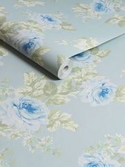 Shabby Chic by Rachel Ashwell® Blue Royal Bouquet A4 Wallpaper Sample - Image 2 of 2
