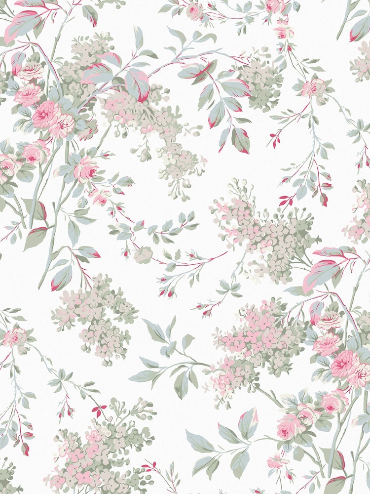 Shabby Chic by Rachel Ashwell® Fresh White Chelsea A4 Wallpaper Sample - Image 1 of 2