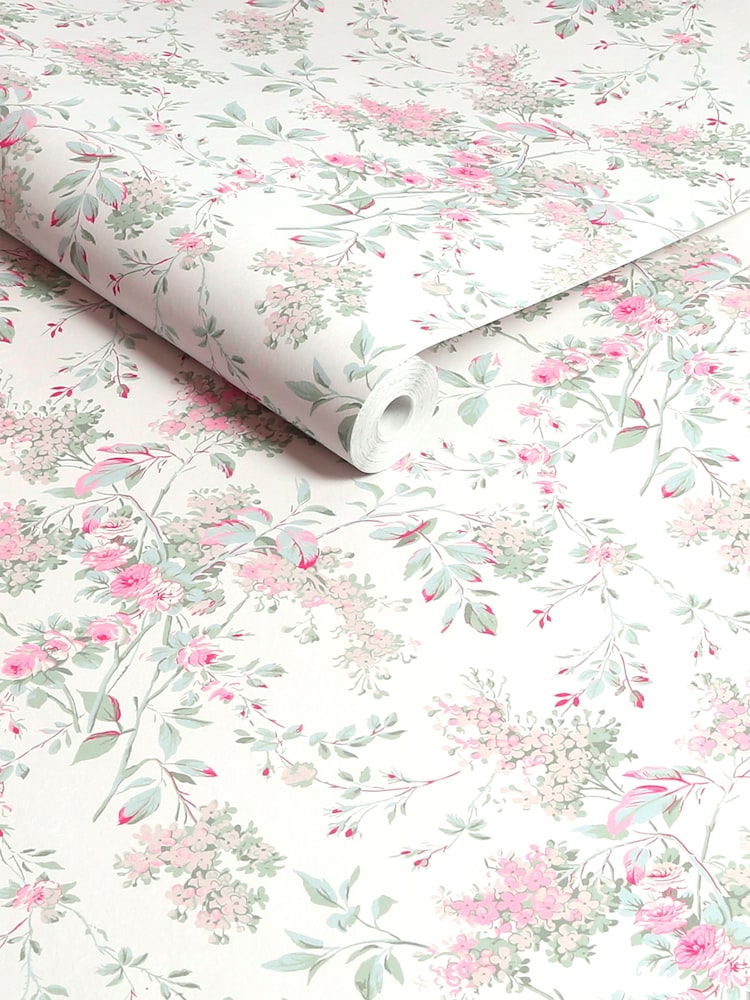 Shabby Chic by Rachel Ashwell® Fresh White Chelsea A4 Wallpaper Sample - Image 2 of 2