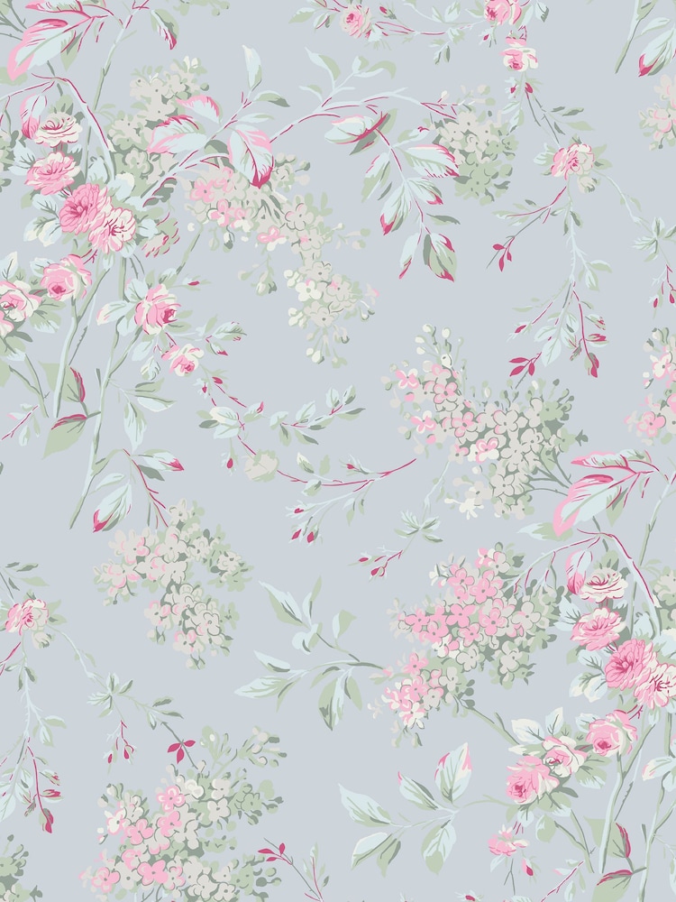 Shabby Chic by Rachel Ashwell® Blue Chelsea A4 Wallpaper Sample - Image 1 of 2