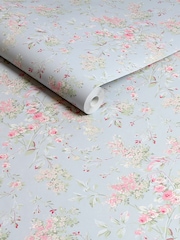 Shabby Chic by Rachel Ashwell® Blue Chelsea A4 Wallpaper Sample - Image 2 of 2