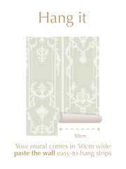 Shabby Chic by Rachel Ashwell® Sage Panel Francaise Fixed Size A4 Mural Sample - Image 3 of 3