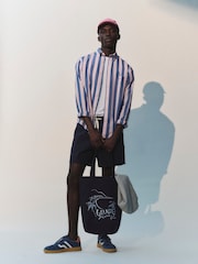 GANT Pink Regular Fit Parasol Striped Poplin 100% Cotton Shirt - Image 1 of 8