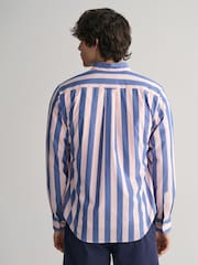 GANT Pink Regular Fit Parasol Striped Poplin 100% Cotton Shirt - Image 3 of 8