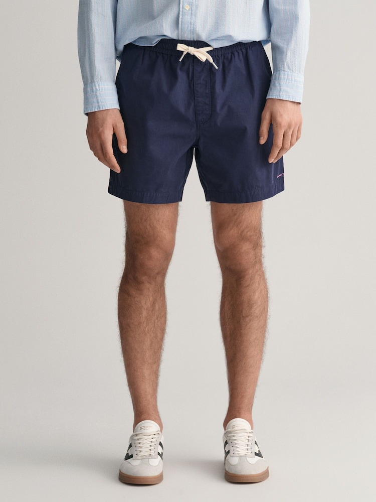GANT Blue Cotton Drawcord Shorts - Image 1 of 6