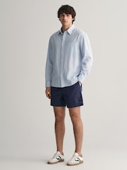 GANT Blue Cotton Drawcord Shorts - Image 4 of 6