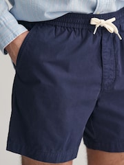 GANT Blue Cotton Drawcord Shorts - Image 5 of 6