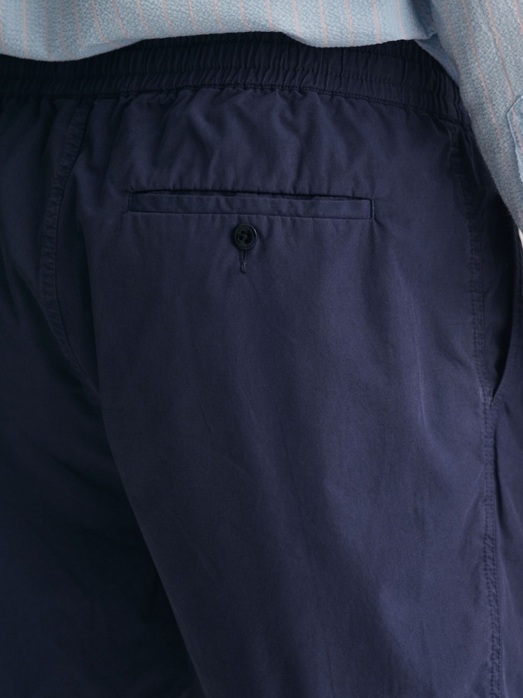 GANT Blue Cotton Drawcord Shorts - Image 6 of 6