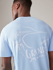 GANT Blue Seasonal Graphic 100% Cotton T-Shirt - Image 4 of 7