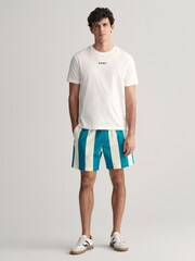 GANT Green Striped Drawcord Shorts - Image 2 of 8