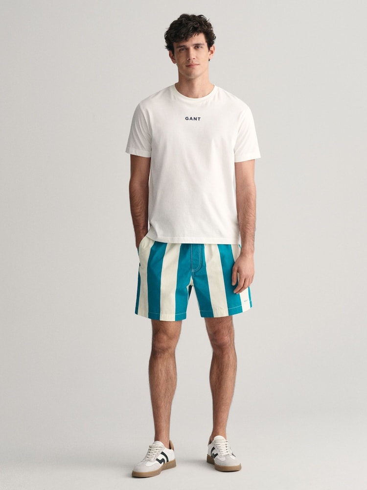 GANT Green Striped Drawcord Shorts - Image 2 of 8