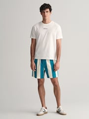 GANT Green Striped Drawcord Shorts - Image 4 of 8