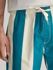 GANT Green Striped Drawcord Shorts - Image 5 of 8