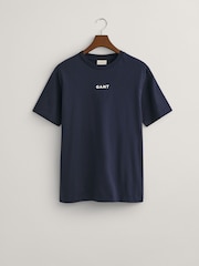 GANT Blue Contrast Small Logo T-Shirt - Image 5 of 5