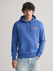 GANT Blue Medium Archive Shield Hoodie - Image 1 of 1