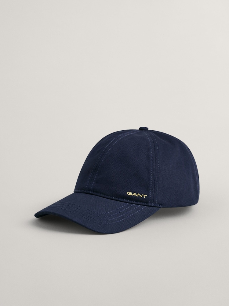 GANT Blue Contrast Logo 100% Cotton Twill Cap - Image 2 of 3