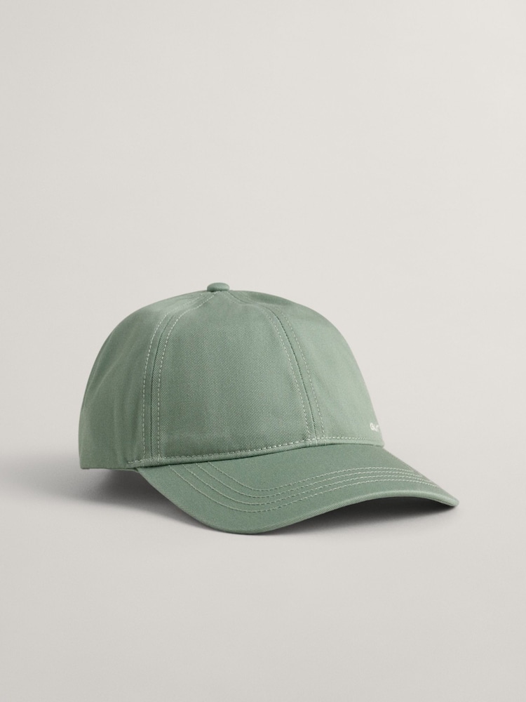 GANT Green Contrast Logo 100% Cotton Twill Cap - Image 1 of 2