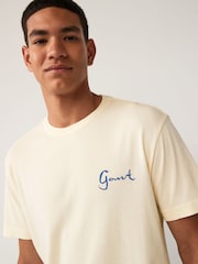 GANT Cream Seasonal Graphic 100% Cotton T-Shirt - Image 2 of 7