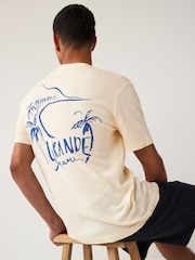 GANT Cream Seasonal Graphic 100% Cotton T-Shirt - Image 3 of 7