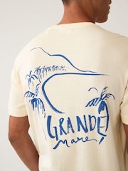 GANT Cream Seasonal Graphic 100% Cotton T-Shirt - Image 4 of 7