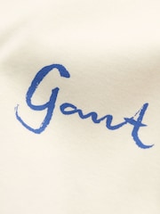 GANT Cream Seasonal Graphic 100% Cotton T-Shirt - Image 7 of 7