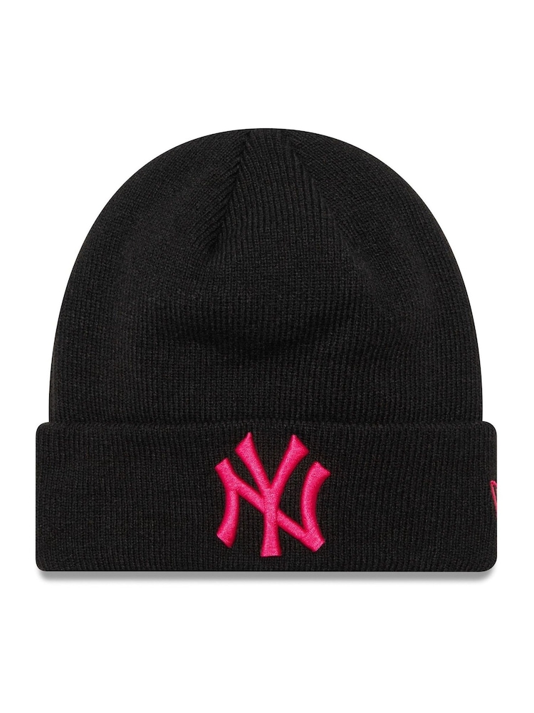 Gorro negro básico con vuelto y diseño de los New York Yankees de la League para niñas de New Era - Imagen 1 de 2