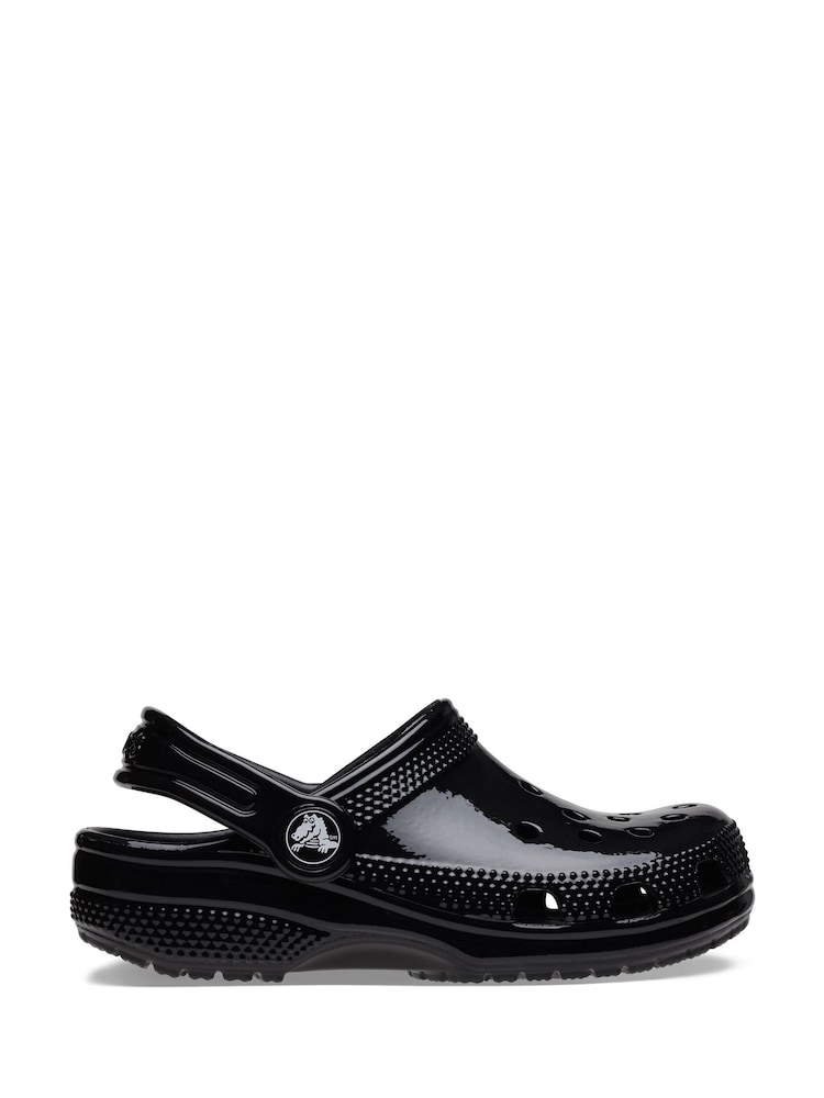 Crocs Black Toddler Classic Shine Clogs - Image 1 of 4