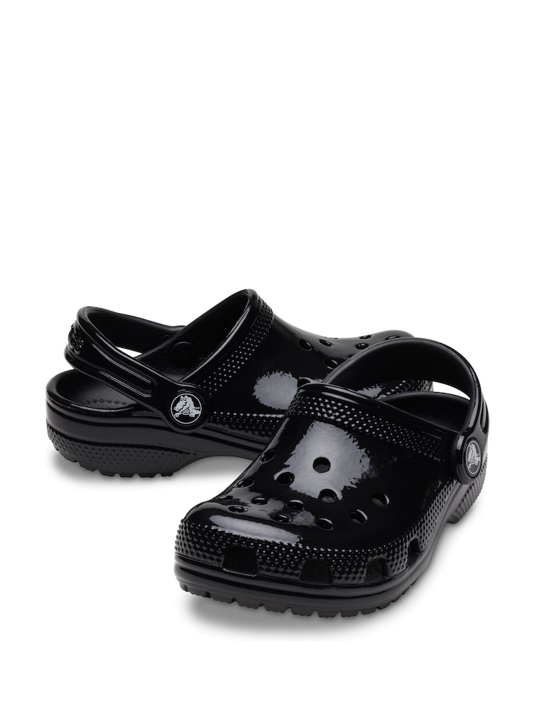 Crocs Black Toddler Classic Shine Clogs - Image 4 of 4
