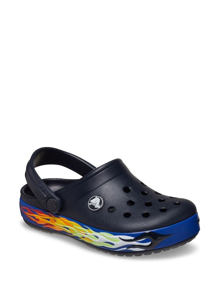 Crocs Black Flame Crocband Kids Clogs - Image 2 of 5