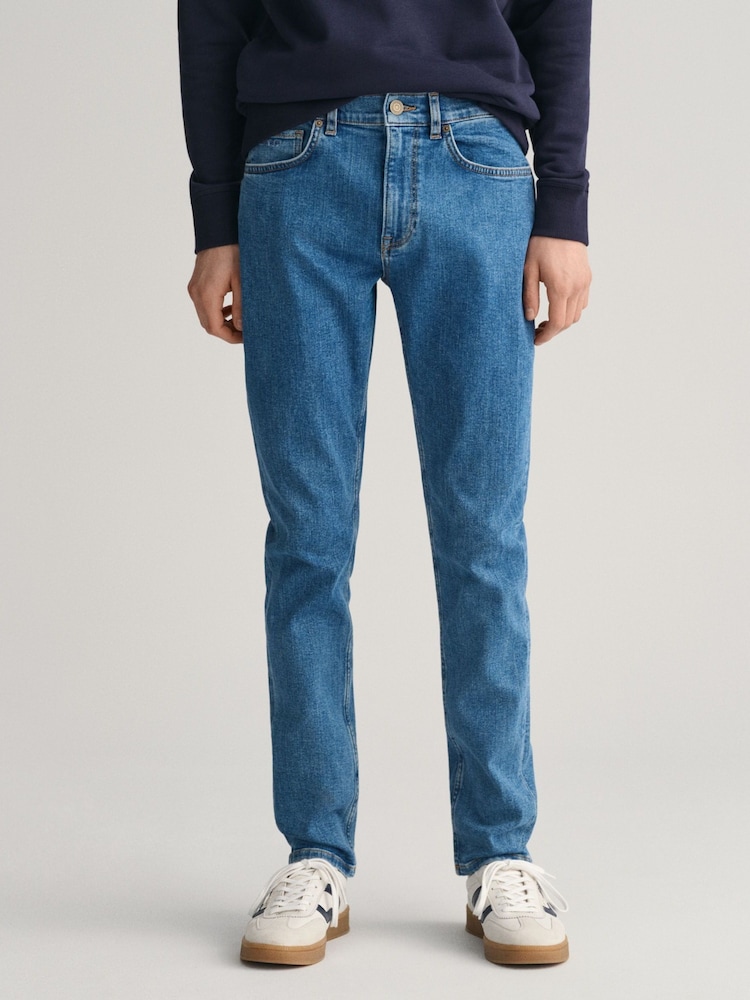 GANT Blue Teen Boys Slim Fit Jeans - Image 1 of 8