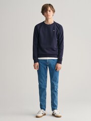GANT Blue Teen Boys Slim Fit Jeans - Image 4 of 8
