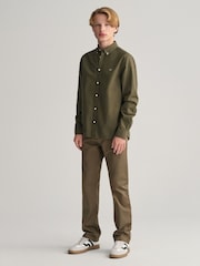 GANT Green Teens Shield Oxford Shirt - Image 3 of 5