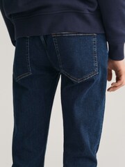 GANT Blue Teen Boys Slim Fit Jeans - Image 7 of 8