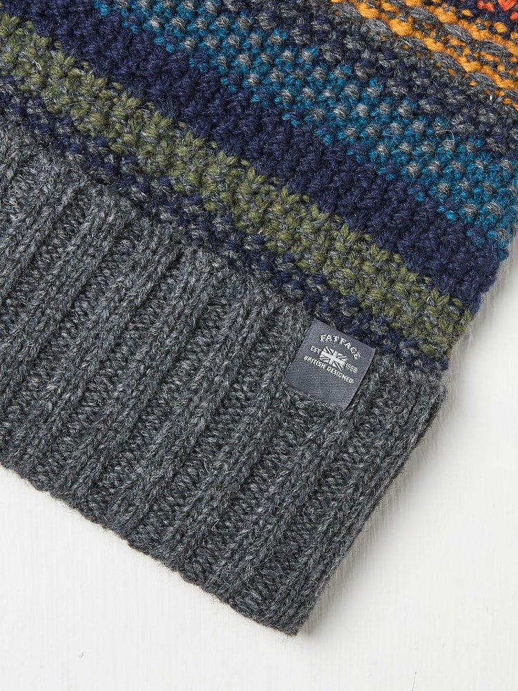 FatFace Multi Stripe Beanie - Image 2 of 4